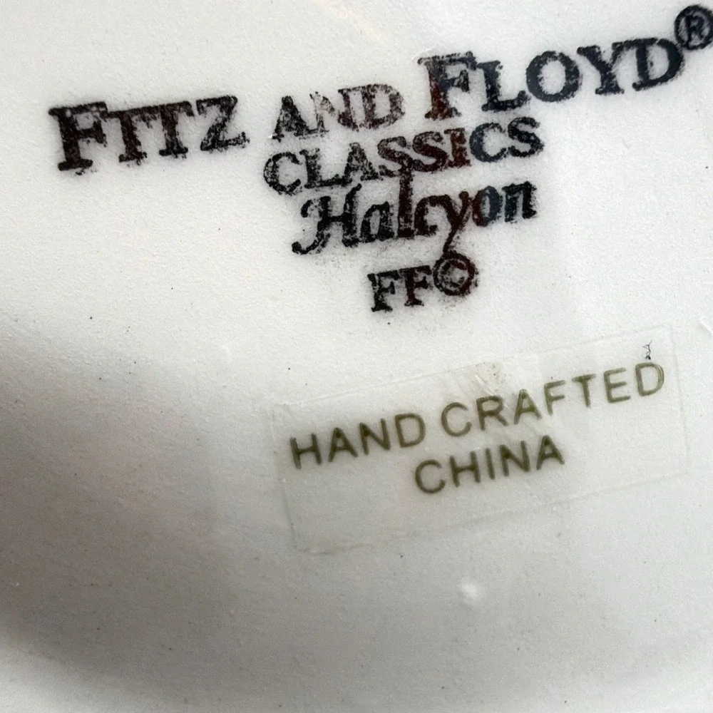 Fitz And Floyd Halcyon Creamer Pansy Floral Ceramic China